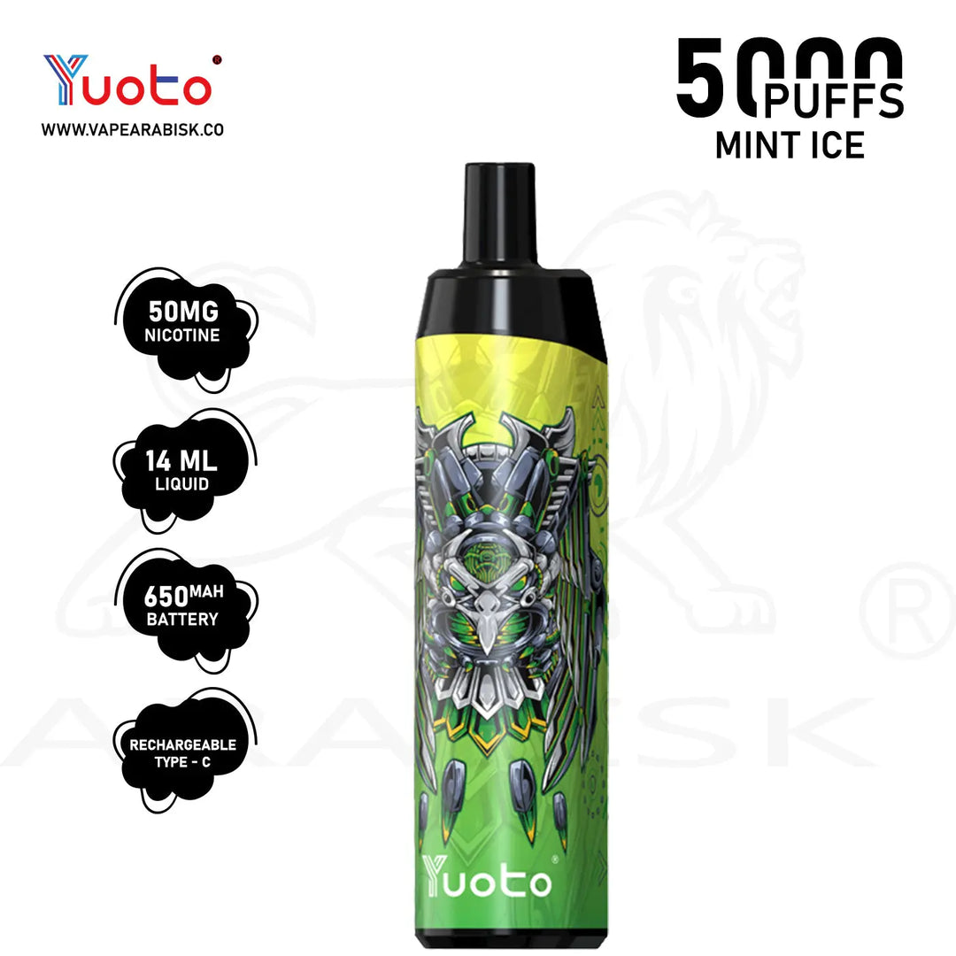 YUOTO THANOS 5000 PUFFS 50MG - MINT ICE YUOTO