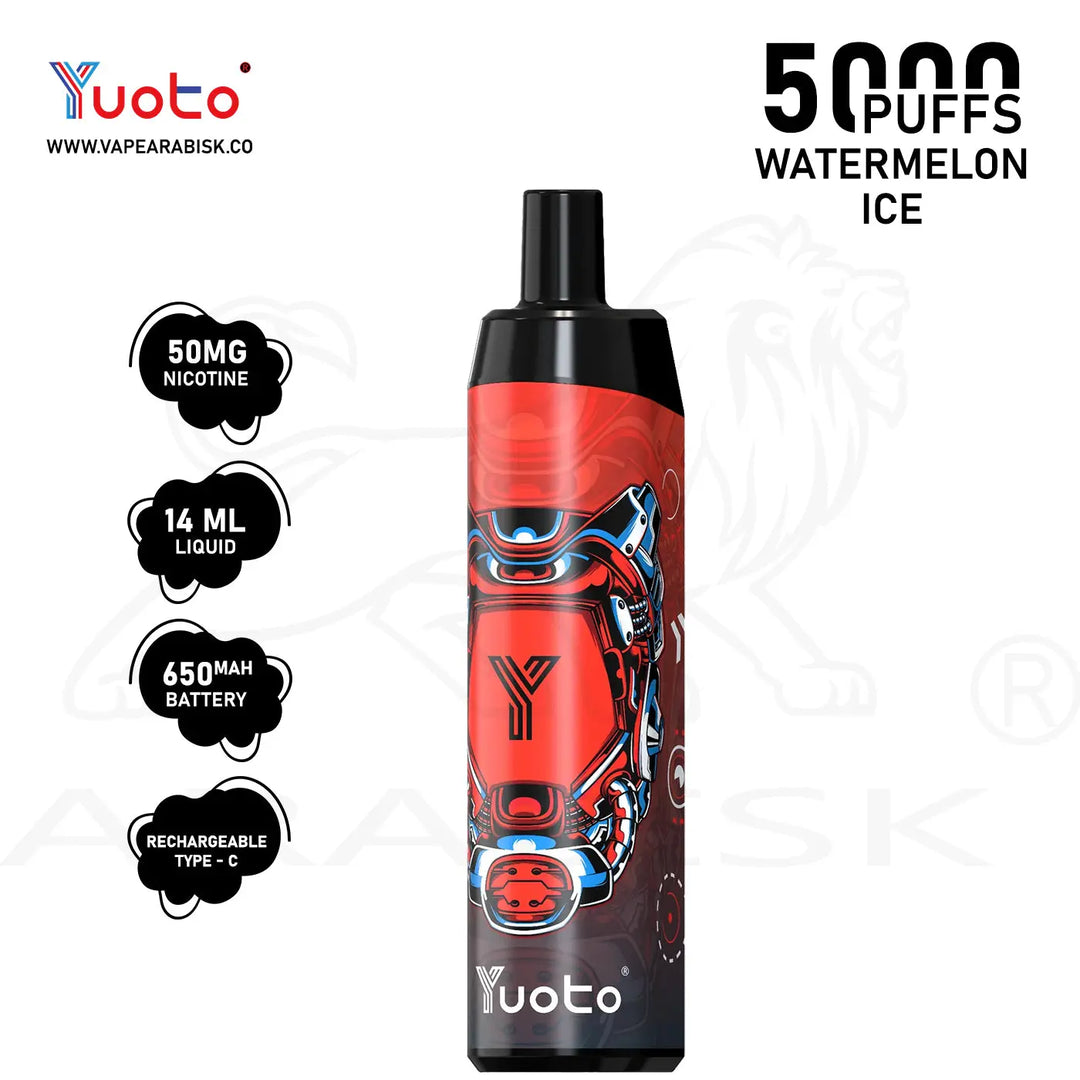 YUOTO THANOS 5000 PUFFS 50MG - WATERMELON ICE YUOTO