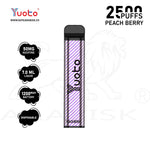 Load image into Gallery viewer, YUOTO XXL 2500 PUFFS 50MG - PEACH BERRY Yuoto
