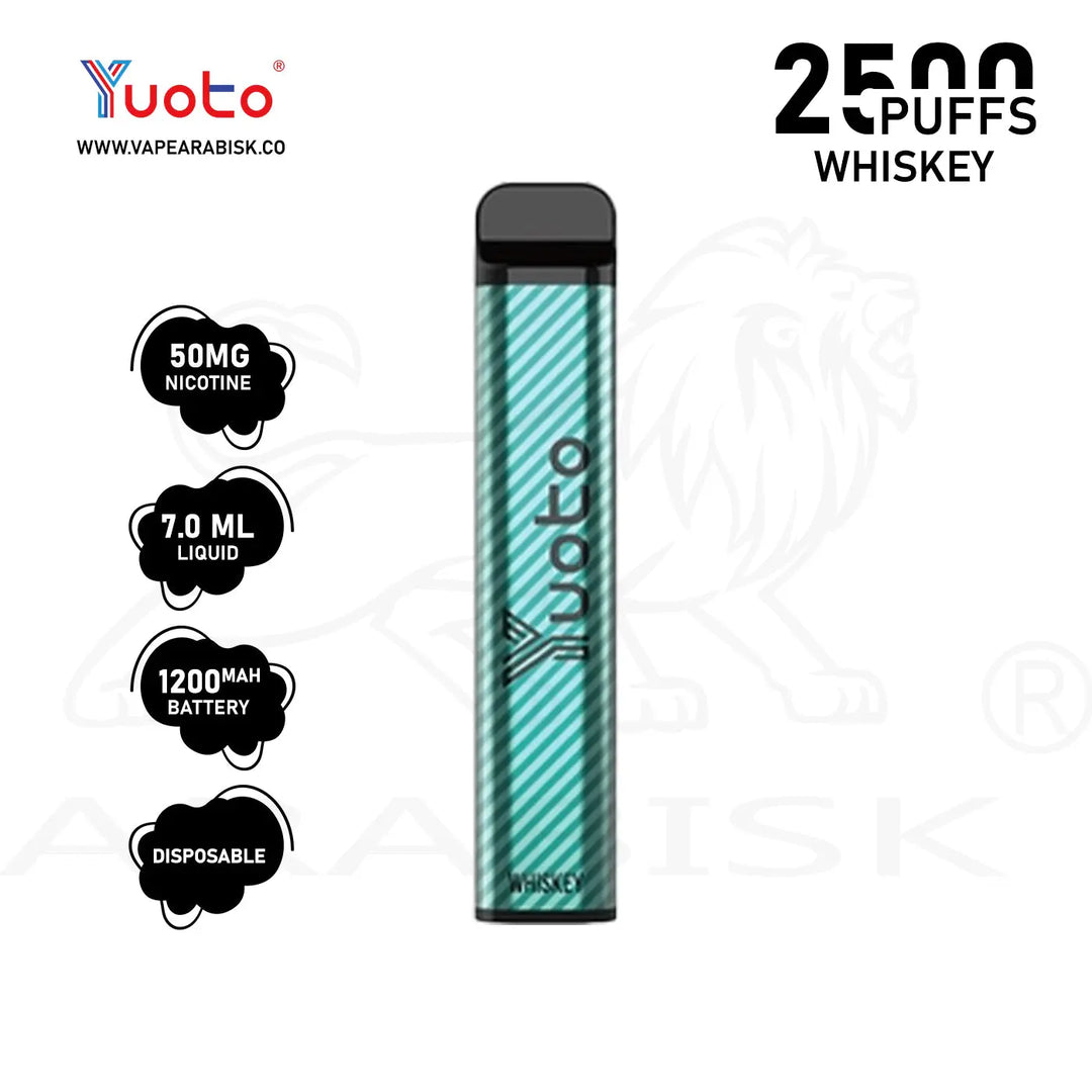 YUOTO XXL 2500 PUFFS 50MG - WHISKEY Yuoto