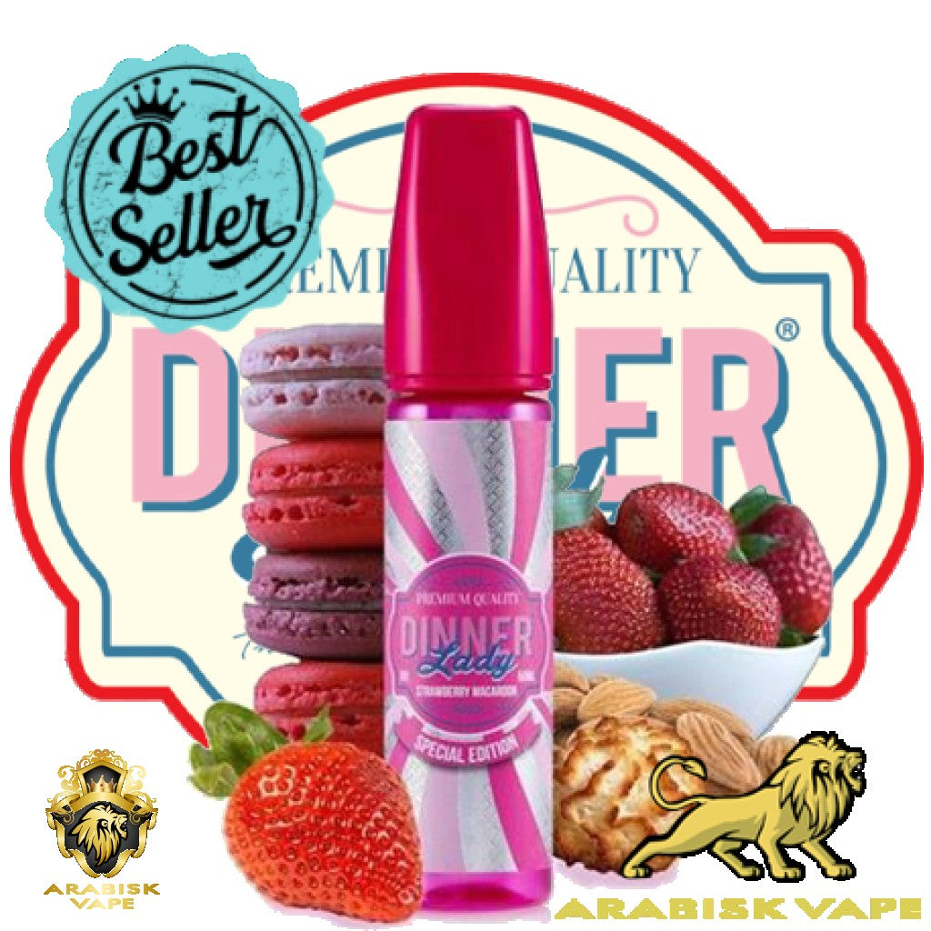 Dinner Lady Dessert Series - Strawberry Macaroon 60ml 3mg Dinner Lady