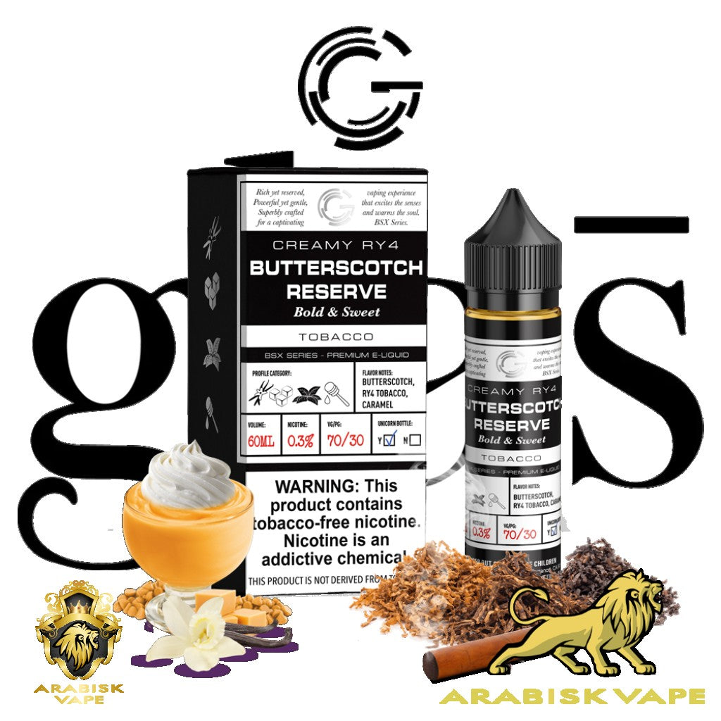 GlasVapor BSX Series - Butterscotch Reserve 3mg 60ml Glas