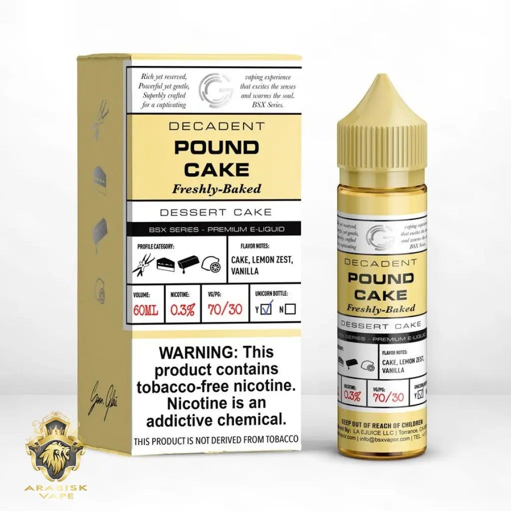 GlasVapor BSX Series - Pound Cake 3mg 60ml Glas