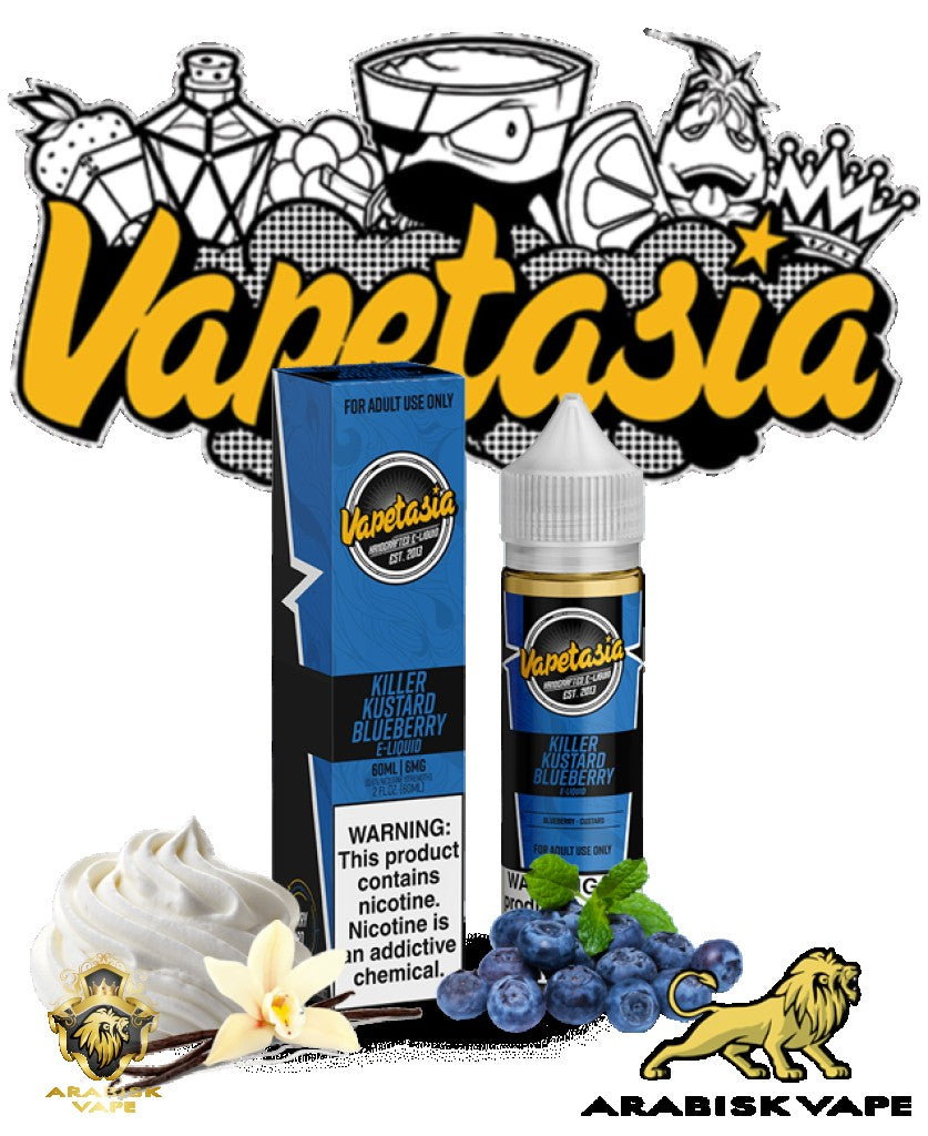 Vapetasia Killer Kustard Series -  Blueberry 6mg 60ml Vapetasia